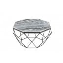 DIAMOND modern márvány dohányzóasztal - 69cm - szürke
