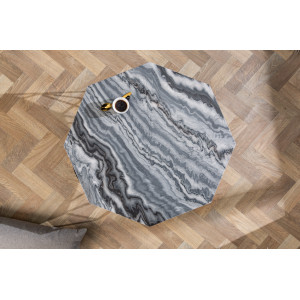 DIAMOND modern márvány dohányzóasztal - 69cm - szürke