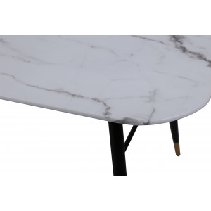 PARIS design üveg étkezőasztal - 180cm - fehér