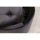 MODERN BAROCK modern bársony puff/tároló - 50cm - fekete