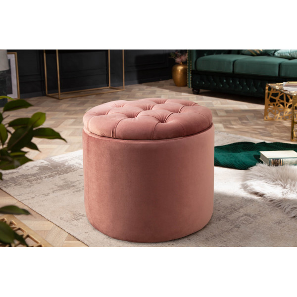 MODERN BAROCK modern bársony puff/tároló - 50cm - lazac