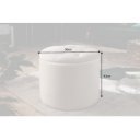 MODERN BAROCK modern bársony puff/tároló - 50cm - beige