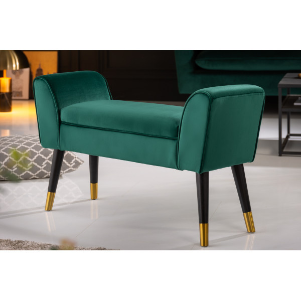 JEWEL bársony pad 90 cm – smaragdzöld