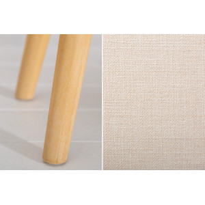 JEWEL szövet pad 90 cm – bézs / natúr