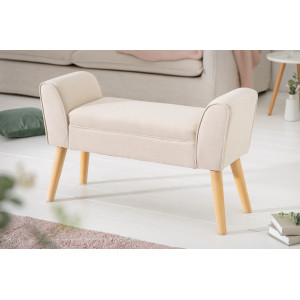 JEWEL szövet pad 90 cm – bézs / natúr INVICTA