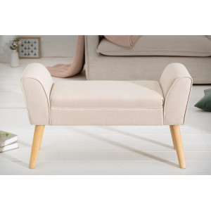 JEWEL szövet pad 90 cm – bézs / natúr