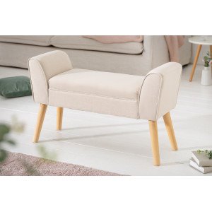 JEWEL szövet pad 90 cm – bézs / natúr INVICTA