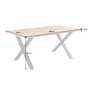LOFT modern tölgy dekor étkezőasztal - 160/180cm
