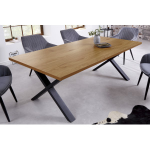 LOFT modern tölgy dekor étkezőasztal - 160/180cm