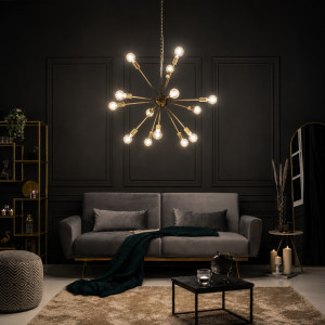 STELLAR modern 14 ágú függőlámpa 87 cm – arany INVICTA