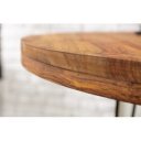 MAKASSAR tömör rózsafa kerek étkezőasztal - 80/120cm