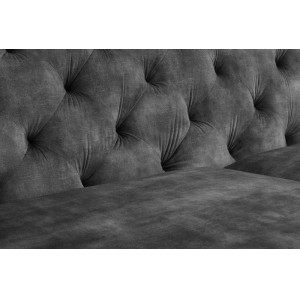 MODERN BAROCK design bársony kanapé - antracit