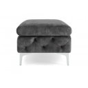 MODERN BAROCK design bársony puff - antracit