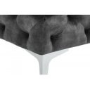 MODERN BAROCK design bársony puff - antracit