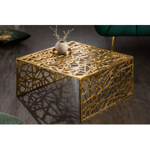 ABSTRACT design fém dohányzóasztal - 60cm - arany INVICTA