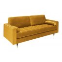 COZY VELVET design bársony kanapé - 220cm - okker