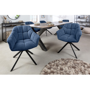 PAPILLLON design forgatható szék - kék INVICTA