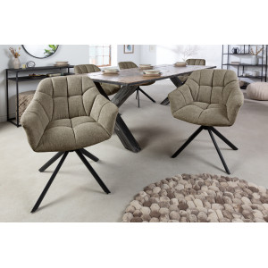 PAPILLLON design forgatható szék - barna INVICTA