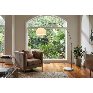 ARCH modern íves állólámpa 205 cm – fehér / króm