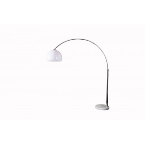 ARCH modern íves állólámpa 205 cm – fehér / króm INVICTA