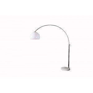 ARCH modern íves állólámpa 205 cm – fehér / króm INVICTA