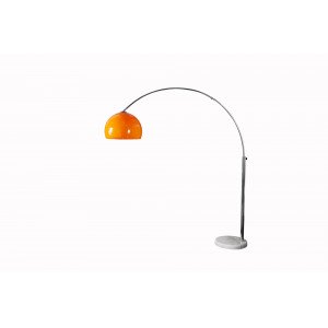 ARCH modern íves állólámpa 205 cm – narancssárga / króm INVICTA