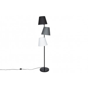 CASCADE modern állólámpa 163 cm – fekete / szürke / fehér