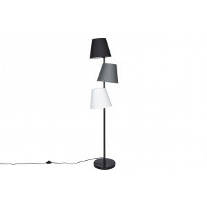 CASCADE modern állólámpa 163 cm – fekete / szürke / fehér INVICTA