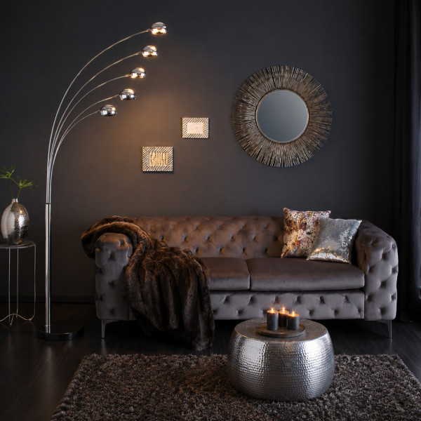 FAN modern ötágú állólámpa 205 cm – króm