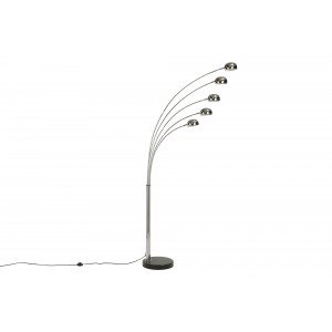 FAN modern ötágú állólámpa 205 cm – króm INVICTA