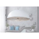 GLOW XL modern függőlámpa - fehér/ezüst