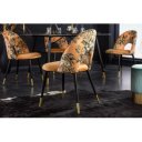 BOUTIQUE design bársony szék - sárga