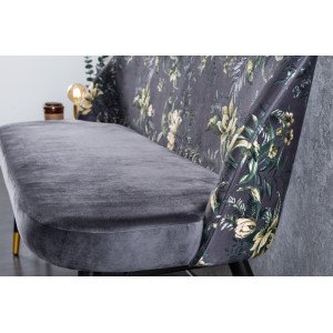 BOUTIQUE design bársony ülőpad - szürke INVICTA