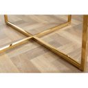 ELEGANCE modern dohányzóasztal -80cm- fehér/arany