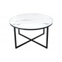 ELEGANCE modern dohányzóasztal -80cm- fehér/fekete