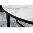 ELEGANCE modern dohányzóasztal -80cm- fehér/fekete