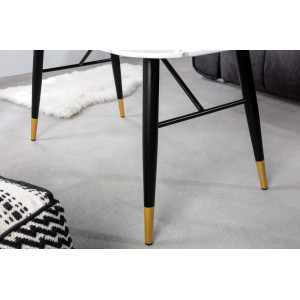 PARIS design üveg dohányzóasztal -110cm - fehér