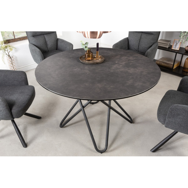 CIRCULAR design kerek étkezőasztal - 120cm - antracit