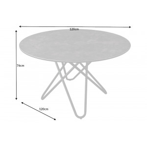 CIRCULAR design kerek étkezőasztal - 120cm - antracit
