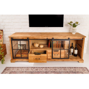 HERITAGE modern fenyőfa TV-szekrény - 160cm INVICTA