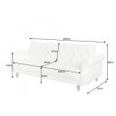 MAISON BELLE modern kanapé - 220cm - beige