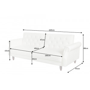 MAISON BELLE modern kanapé - 220cm - beige