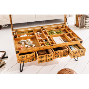 SEVEN SEAS -II vintage fenyő dohányzóasztal - 100cm