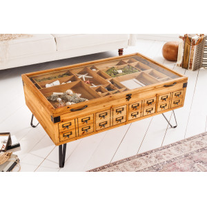 SEVEN SEAS -II vintage fenyő dohányzóasztal - 100cm INVICTA