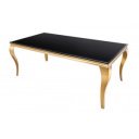 MODERN BAROCK exkluzív étkezőasztal - 180/200cm - fekete/arany