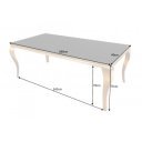 MODERN BAROCK exkluzív étkezőasztal - 180/200cm - fekete/arany