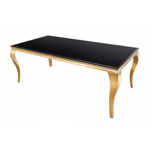 MODERN BAROCK exkluzív étkezőasztal - 180/200cm - fekete/arany