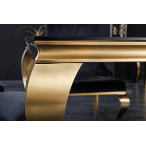 MODERN BAROCK exkluzív étkezőasztal - 180/200cm - fekete/arany
