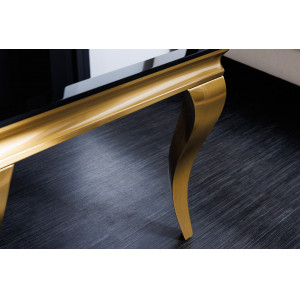 MODERN BAROCK exkluzív dohányzóasztal - 100cm - fekete/arany