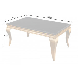 MODERN BAROCK exkluzív dohányzóasztal - 100cm - fekete/arany
